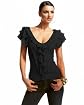 Ruffle Braided Short Sleeve Sweater main image