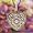 8GB USB Flash Drive Classical Gold and Silver Cubic Diamond Heart Design with Necklace