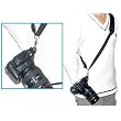 JJC Quick Release Professional Shoulder Sling Strap with storage pocket. Fits to cameras tripod socket with Aluminium Plate. For Canon, Fujifilm, Leica, Nikon, Olympus, Panasonic, Pentax, Ricoh, Samsung, Sony (D)SLR, Mirrorless, or Super Zoom cameras.