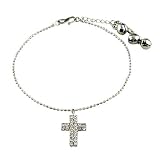 Handmade Celtic Cross Ankle Bracelet Anklet Swarovski Crystal Lobster Clasp