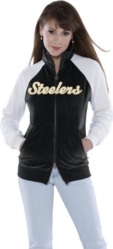 Pittsburgh Steelers Women's Full Zip Velour Cheer Jacket - Touch by Alyssa Milano