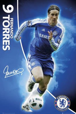 (24x36) Chelsea FC Fernando Torres Sports Poster Print