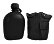 Fury Mustang G.I. Canteen, 1 Quart Plastic Body, Black