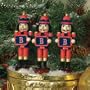 BOSTON RED SOX 3 Mini NUTCRACKER CHRISTMAS ORNAMENTS