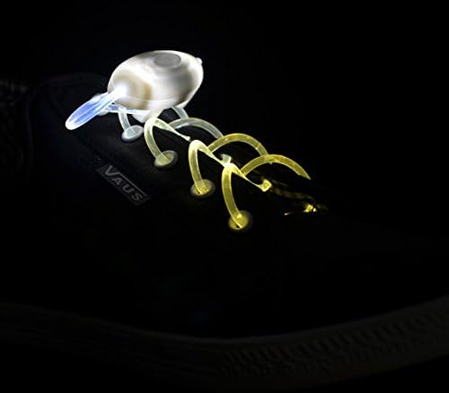 BluWhale LED Shoelaces Light Up Shoe Laces with 3 Modes in 5 Colors Disco Flash Lighting the Night for Party Hip-hop Dancing Cycling Hiking Skating -type B (Dazzle Color)
