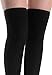 Zando Women Cotton Knit Spiral Over The Knee Thigh High Long Stocking Socks F Black