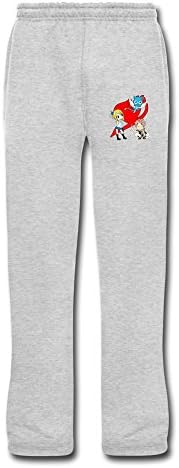 Men's Fairytail Natsu Lucy Happy Fleece Pants With Pockets XL Ash Graphic By StaBe