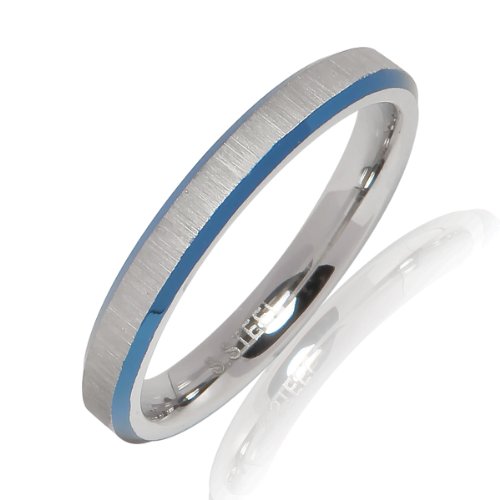 Bliss Republic Unisex-Ring Edelstahl IP-Beschichtung blau 60160028 65 Preisvergleich