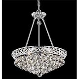 6-Light Chrome Chandelier Made with Grandcut Crystal - 369073