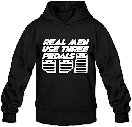 Real Men Use 3 Pedals Handmade Custom Hoody For Man Black