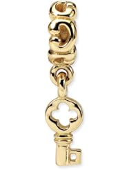 14k Yellow gold Reflections Key Dangle Bead