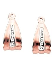 Pair of 18K Rose Gold Diamond Earring Jackets - 0.15 Ct. -- LIFETIME WARRANTY