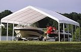 ShelterLogic Super Max 18Ft.W Commercial Canopy - 40ft.L x 18ft.W x 11ft.H, 2in. Frame, 14-Leg, Model# 26764