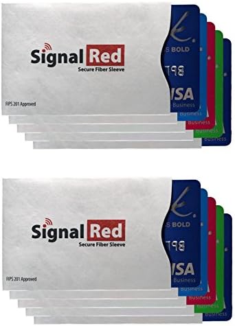 Fiber Credit &amp; Debit Card Protector - Set of 10 Credit Card RFID Blocking Sleeves; Fit in Wallet and Purse
