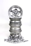 14 Inch Classic Ford Chevy Dish Mag Polished Complete Set of 4