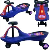 Blue Police Wiggle Ride-on Car