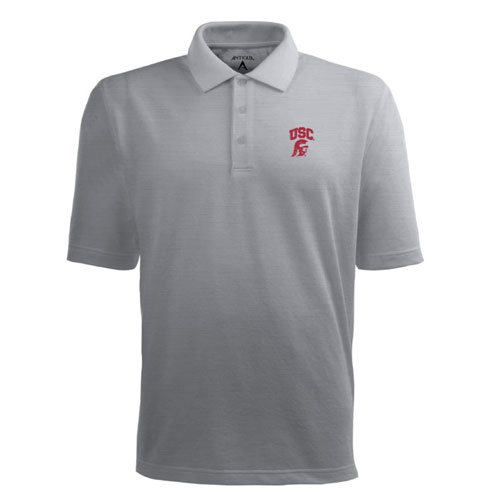USC Trojans Polo - NCAA Antigua Mens Pique Xtra-Lite Heather