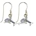 Sterling Silver Mother Of Pearl Dolphin Dangle Earrings
