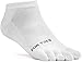 FUN TOES Women's Cotton Toe Socks-Breathable-6 PAIRS Pack-Size 9-11-Lightweight (2 Black/ 2White/ 2Grey-Purple)