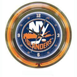NHL New York Islanders Neon Clock - 14 inch Diameter
