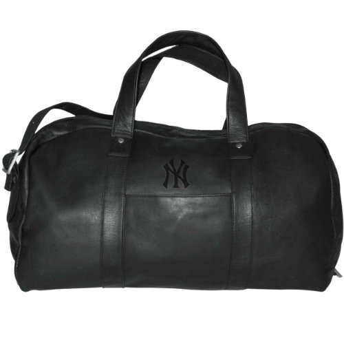 Pangea MLB New York Yankees Black Leather Corey Duffel