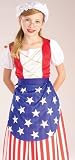 Kids Girls Costume Betsy Ross Patriotic Dress Outfit S Girls Small (US size 4-6)