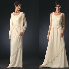 Banana Evening Formal Evening Dress with Jacket - Mother of Bride and Groom, Wedding, Party, MOB...