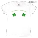 Stop Staring At My Shamrocks Ladies T-Shirt Irish, Humor & Parody Shirt