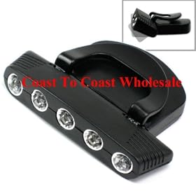 5 LED Cap Clip on Tilt Lamp Light Hands Free Tool by Import