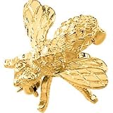14K Yellow Gold Bee Brooch