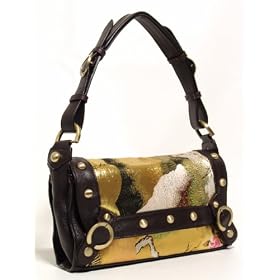 Aiko- Vintage Japanese Kimono Dark Brown Small Shoulder Bag Ooak