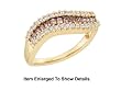 Stunning 14k. Gold Genuine Cognac and White Diamond Band / Ring