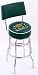 Marshall University Steel Stool with Back, 4'' Logo Seat, and L7C4 Base