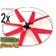 2 Red Main Rotor Sets (2 Upper + 2 Lower Rotor Blades) For FireFly & Micro Mosquito RC Helicopters