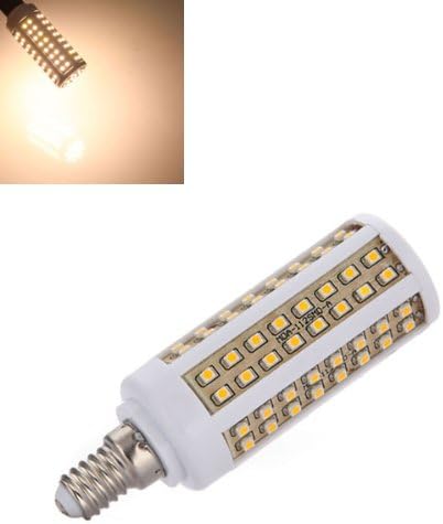 E14 5.5W 550LM Warm White 112 SMD 3528 LED Corn Lamp Bulb 85-265V.
