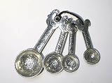 Review Tribeca Blu  / ROOSTER country MEASURING SPOONS set 4 EMBOSSED