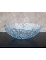 BISS: Bathroom Artistic Glass Vessel Vanity Sink + Free chrome pop up Drain & Mounting Ring CR01 - new look plumbing