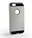 iPhone 6+ 6S+ Plus Case, Renegade Cases Slim Protector Series - Brushed Silver Hard Durable Protective Shell