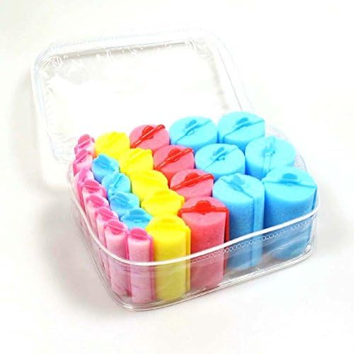 MQB 27 Colorful Soft Sponge Hair Roller Wave Perm Hair Curler Roller for Long and Short Hair Size 3.5cm/3cm/2.5cm/2cm/1.5cm