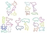 60 Shaped Rubber Bandz Lot    Glow Ocean, Birds, Zoo, Farm & Wild Animals   Like Silly Bandz