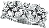 18K Marquise Diamond Floral Band by Morris & David