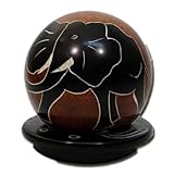 Decorative Stone Ball Savanna Elephant Design African Art Safari Animal Home Decor Gift Ideas ~ River City Market