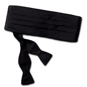 Satin Bow Tie and Cummerbund Set