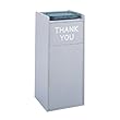 Safco TRAY Top Wood Receptacle, 19.25 Inches Width x 44 Inches Height, Gray (9729GR)