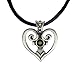 Heart/Cross and Mustard Seed Pendant - Faith Moves Mountains - 22 inch Black Cord