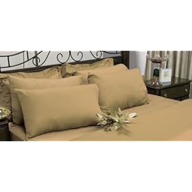 310 Thread Count Single-ply 4-piece Egyptian Cotton Sateen King Sheet Set Cocoa