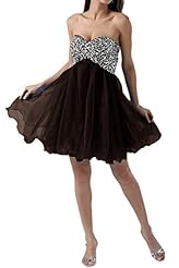 Organza Empire Natural   Waistline Sweetheart Cocktail   Dress With Rhinestones