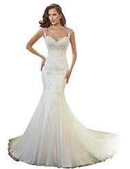 Backless Sheer Mermaid Evening Dress/Wedding Party Dress 