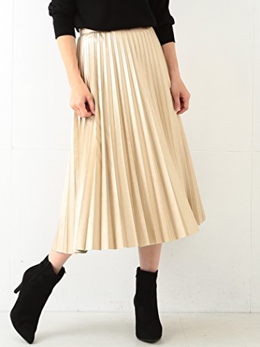 (デミルクスビームス) Demi-Luxe BEAMS / メタル合皮 プリーツスカート