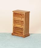 Six Drawer Chest Solid Oak Miniature Dollhouse Furniture
